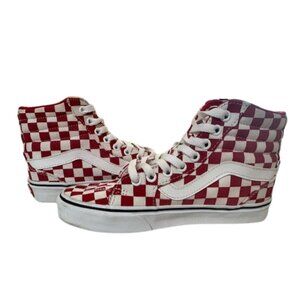 Vans Sk8-Hi Checkered red and white size 6